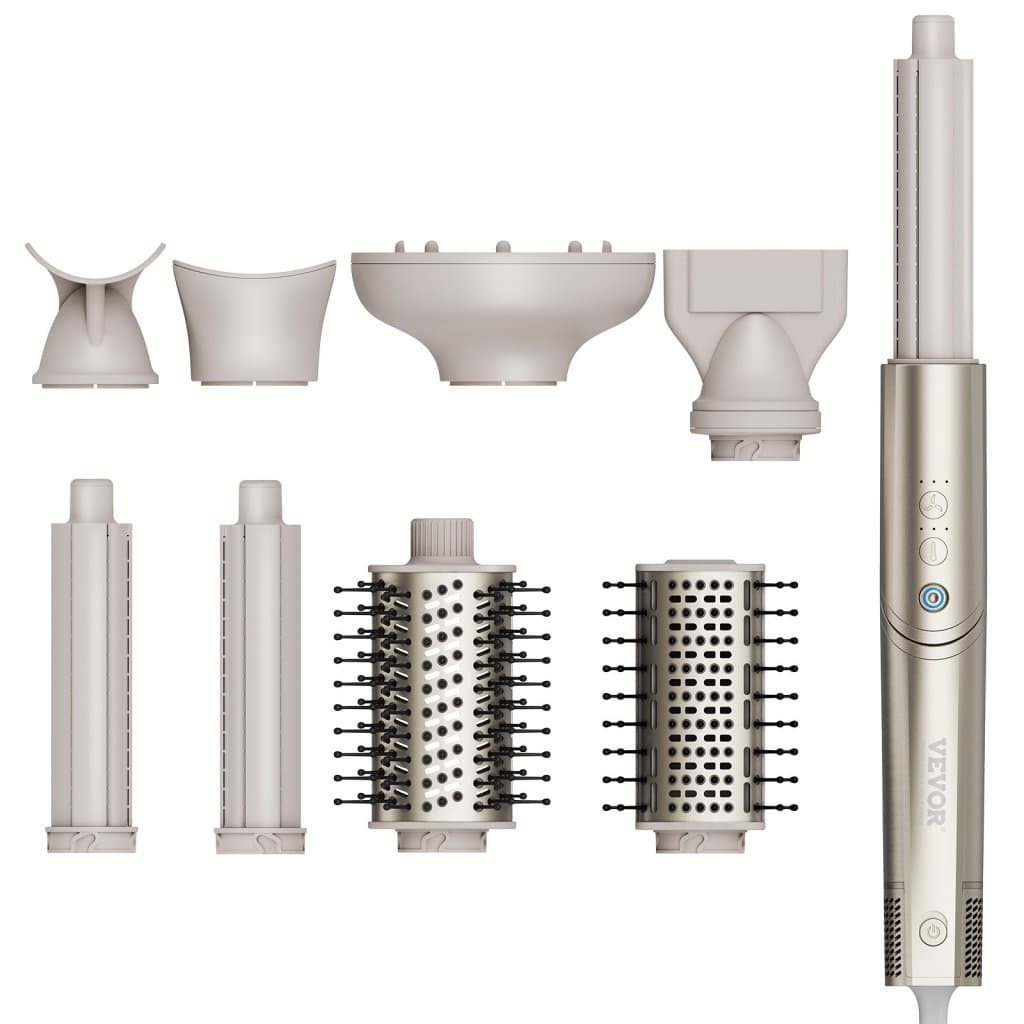 Sada kuličiek 8 v 1, keramická kulma 1,25 palca, pre všetky typy vlasov