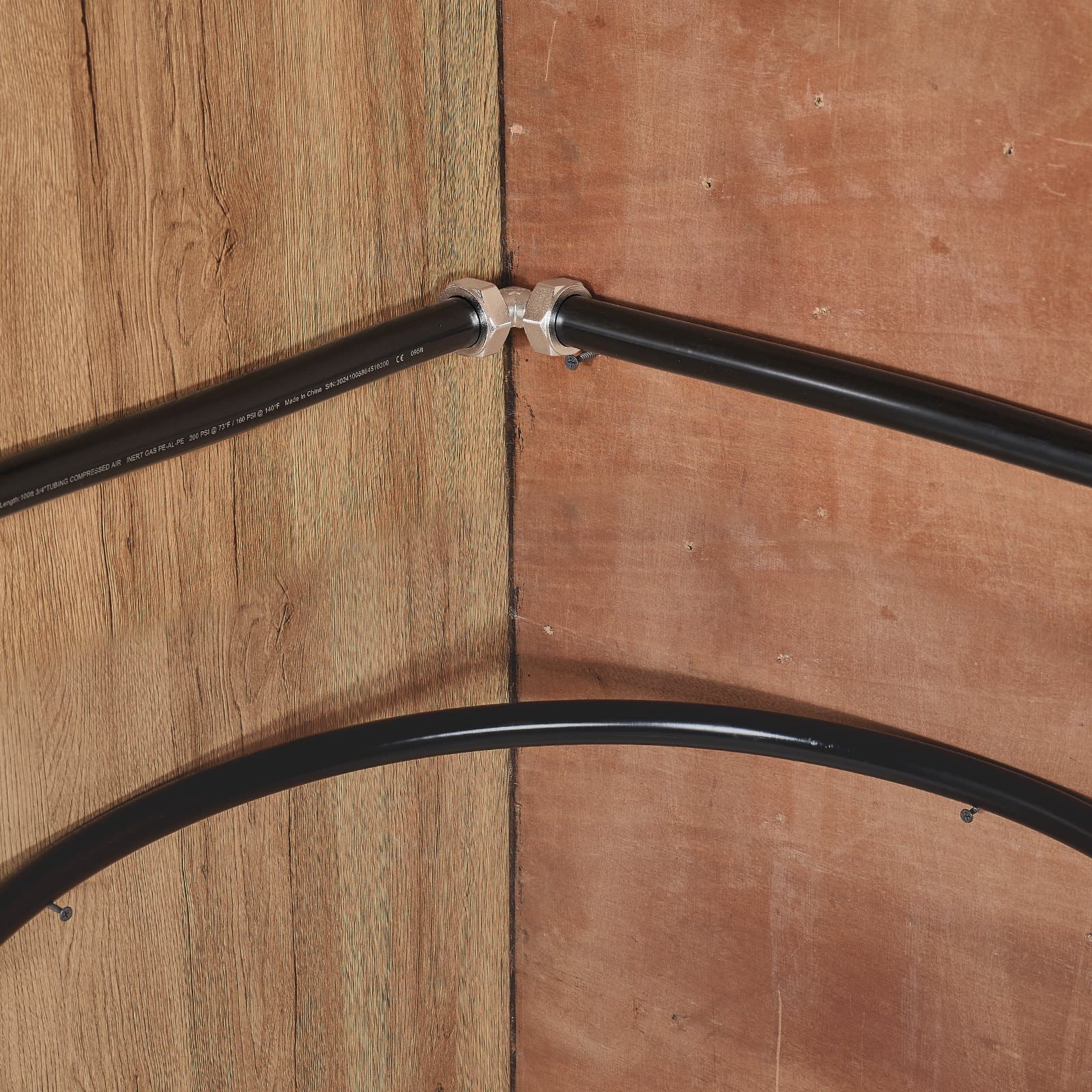 Sada potrubí vzduchového kompresora 3/4'' x 200FT PU systém potrubia vzduchového kompresora, čierny