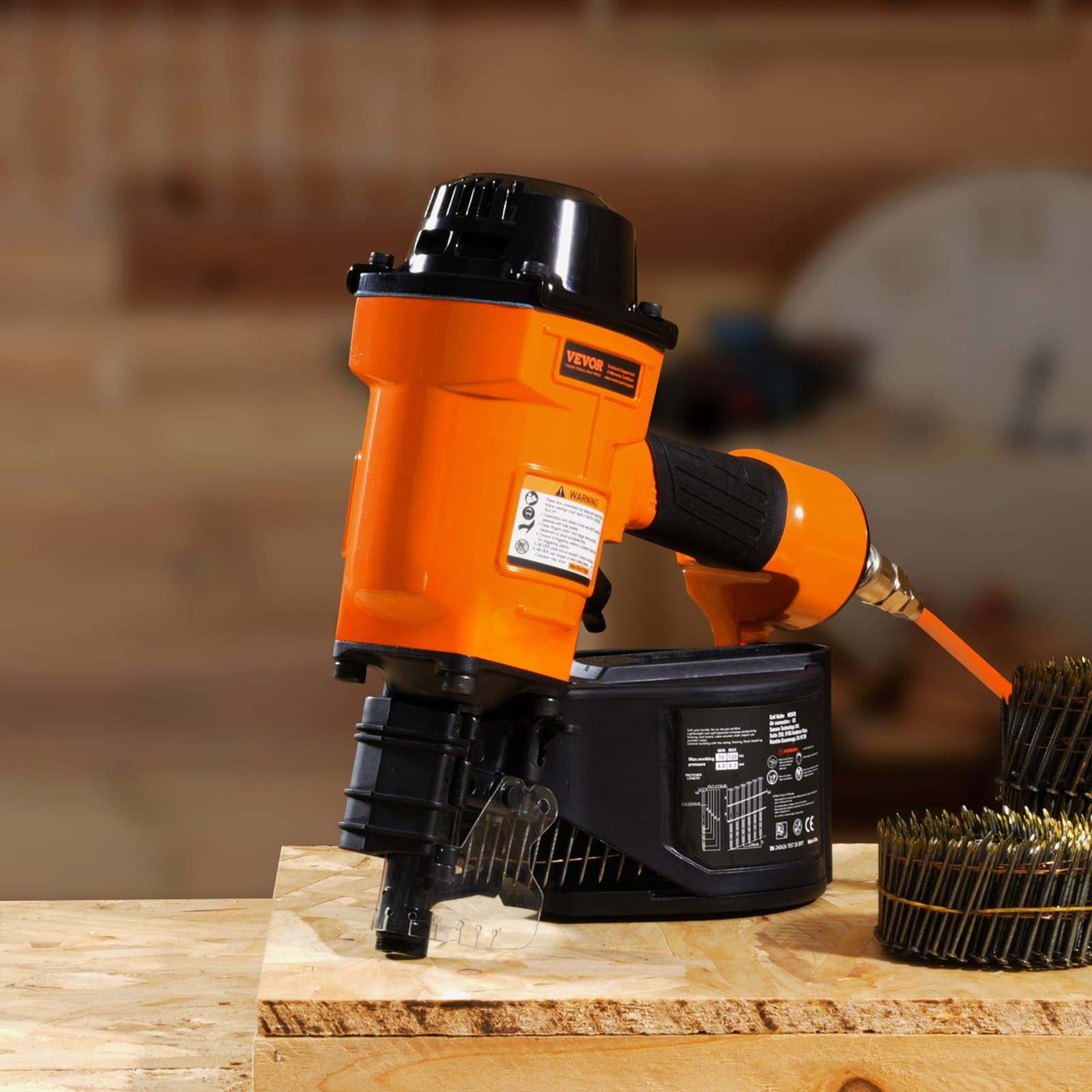 Pneumatická klincovačka MCN70 na obklady cievok 1-3/4 až 2-3/4 palca, 15-stupňová klincovačka