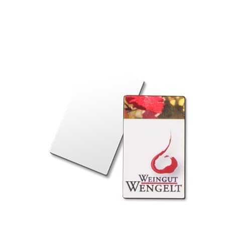 Náhradná hliníková podložka pre sponku na peniaze, obdĺžniková, lesklá biela, rozmer 16 x 28 mm, 100 ks/balenie