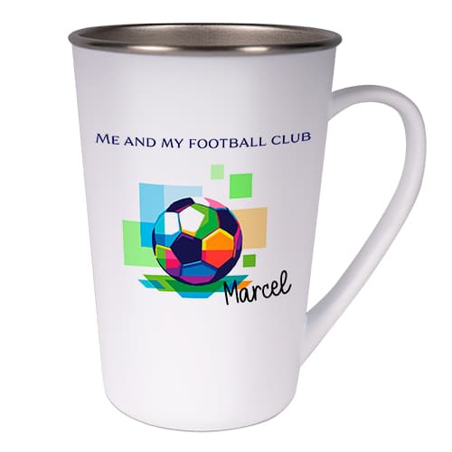 Kónický nerezový pohár s objemom 17 oz, s polymérovým plášťom, odporúča sa ručné umývanie, 12 ks/balenie, 48 ks/kartón