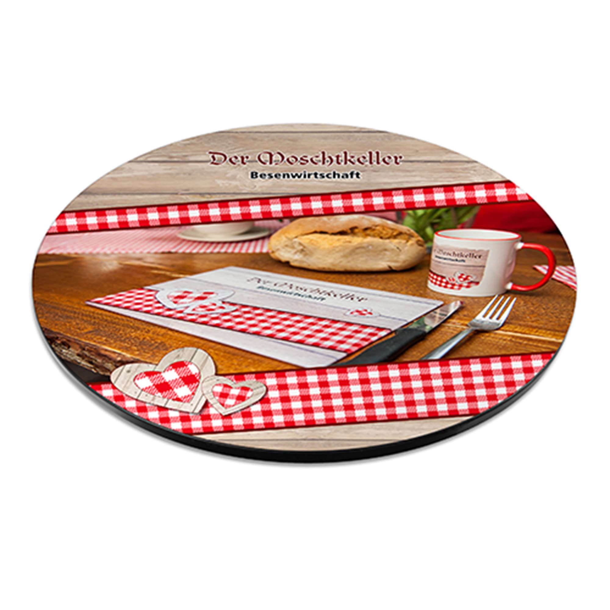 Stolová doska ChromaLuxe k bistro stolu, bez podstavca, farba lesklá biela, rozmer Ø 600 x 19 mm, 6 ks/kartón