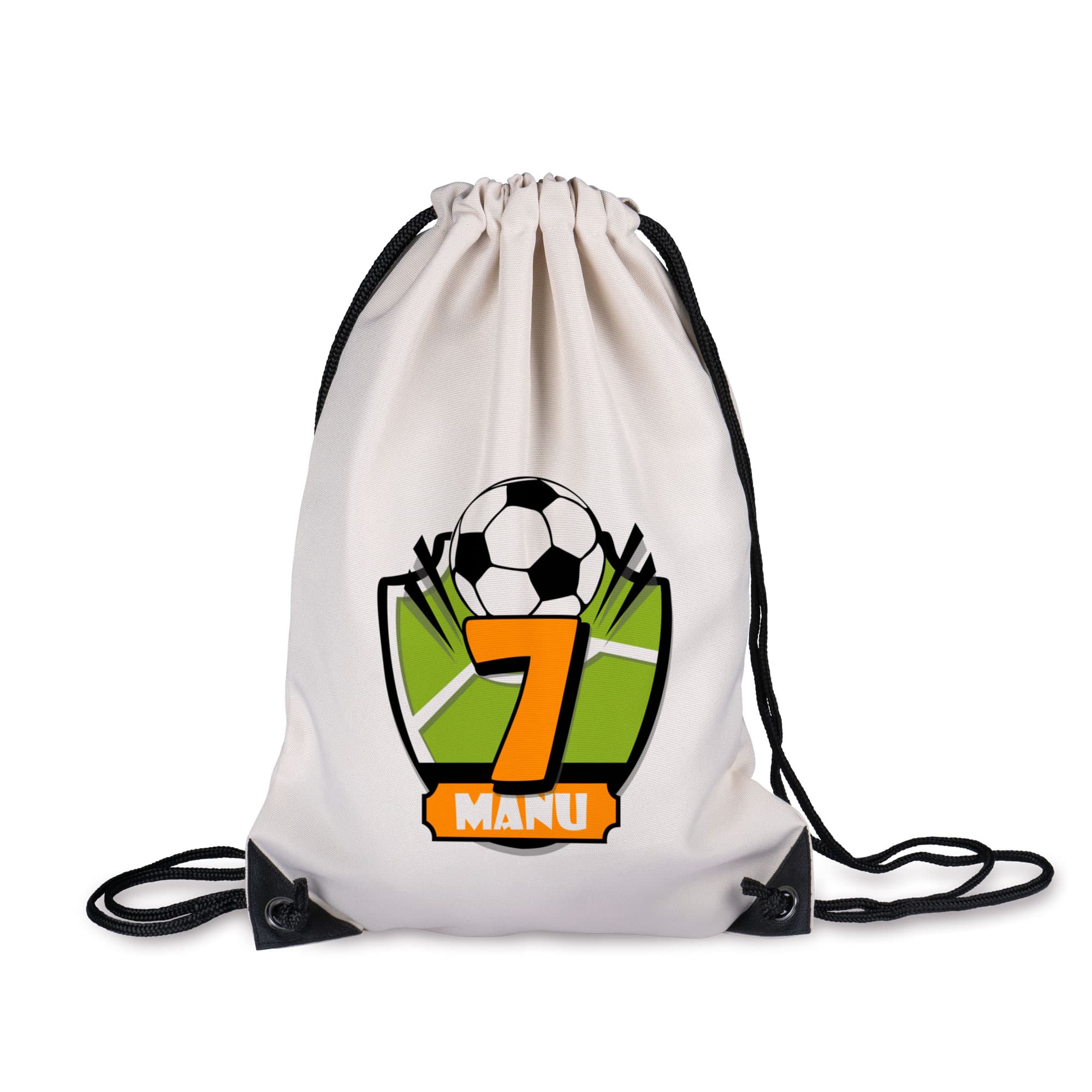 Športová taška Sublistar® prírodnej farby s ľanovým povrchom, s čiernou sťahovacou šnúrkou, rozmer (DxV) 330 x 450 mm, 100 ks/kartón