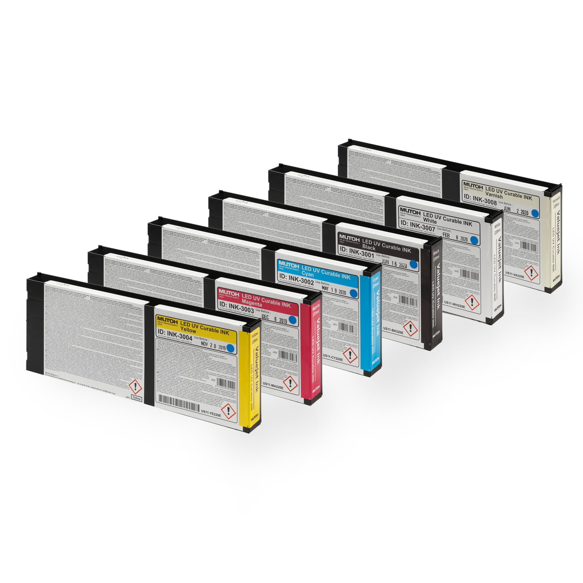 US11 Flex LED UV atrament, rôzne farby, 220 ml kartuša