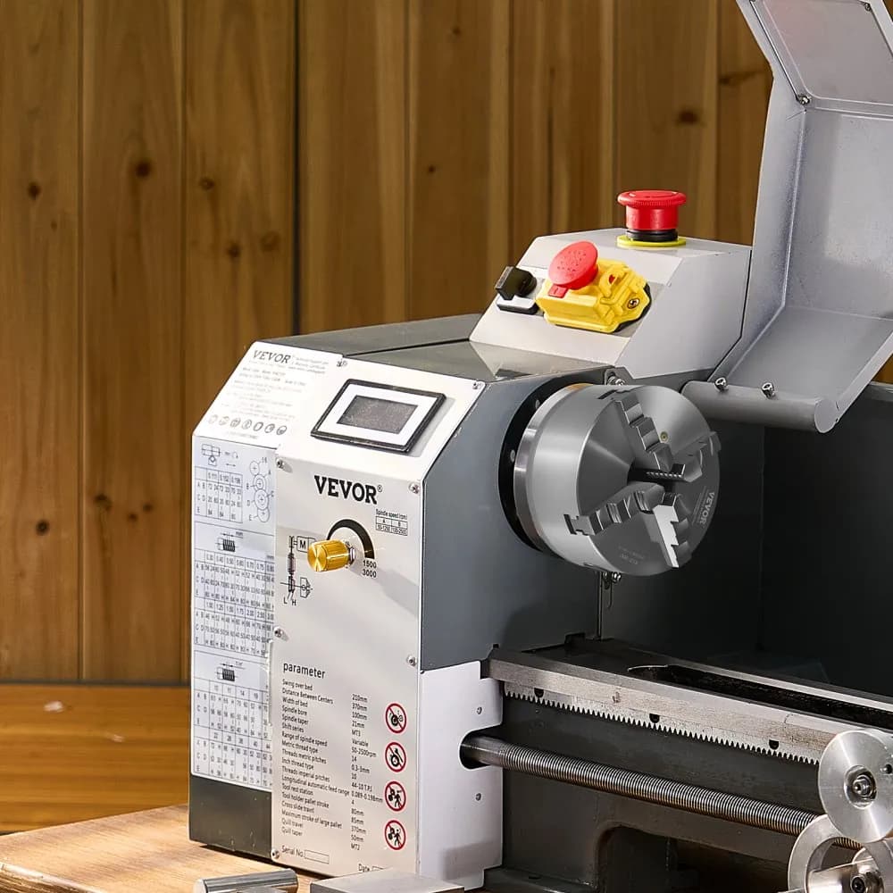 4-čeľusťové skľučovadlo sústruhu, 8 palcov (200 mm), samostrediace skľučovadlo so závitovou upínacou doskou 1 1/2 palca-8, upínací rozsah 0,16 – 7,87 palca (4 – 200 mm) so skrutkami s T-kľúčom, materiál HT300, pre sústruh na drevo a kov